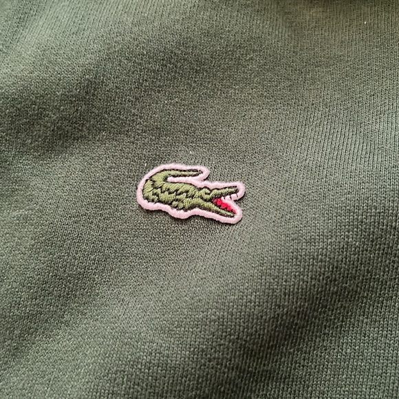 Dark green Lacoste zip up hoodie - Picture 2 of 7